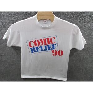 Vintage 1990 Comic Relief 90 Shirt Men Large Robin Williams Whoopi Billy Crystal